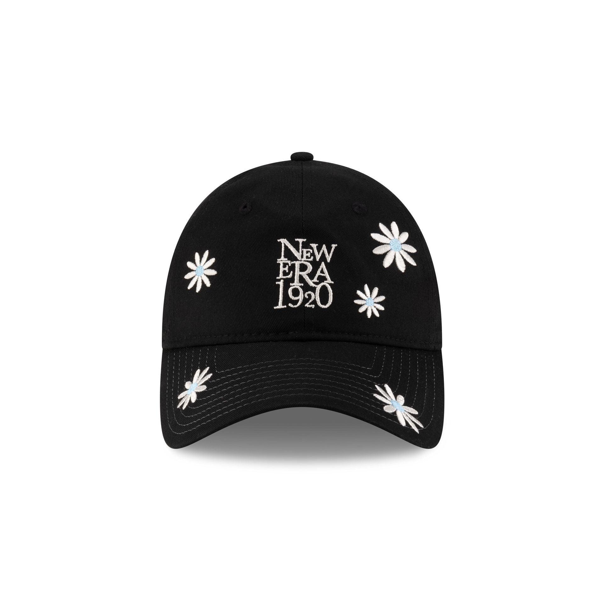 New Era Cap Flower Embroidery Black Denim 9TWENTY Adjustable Hat Male Product Image