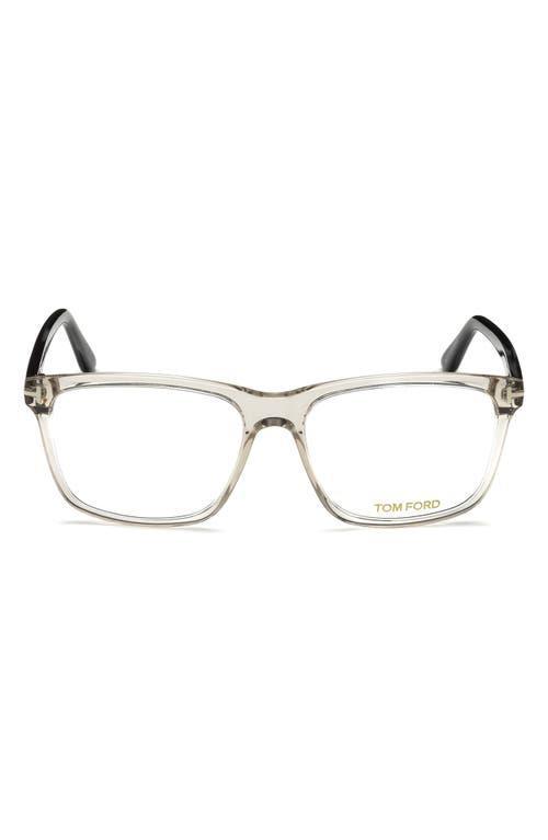 TOM FORD 56mm Blue Block Optical Glasses In White Product Image