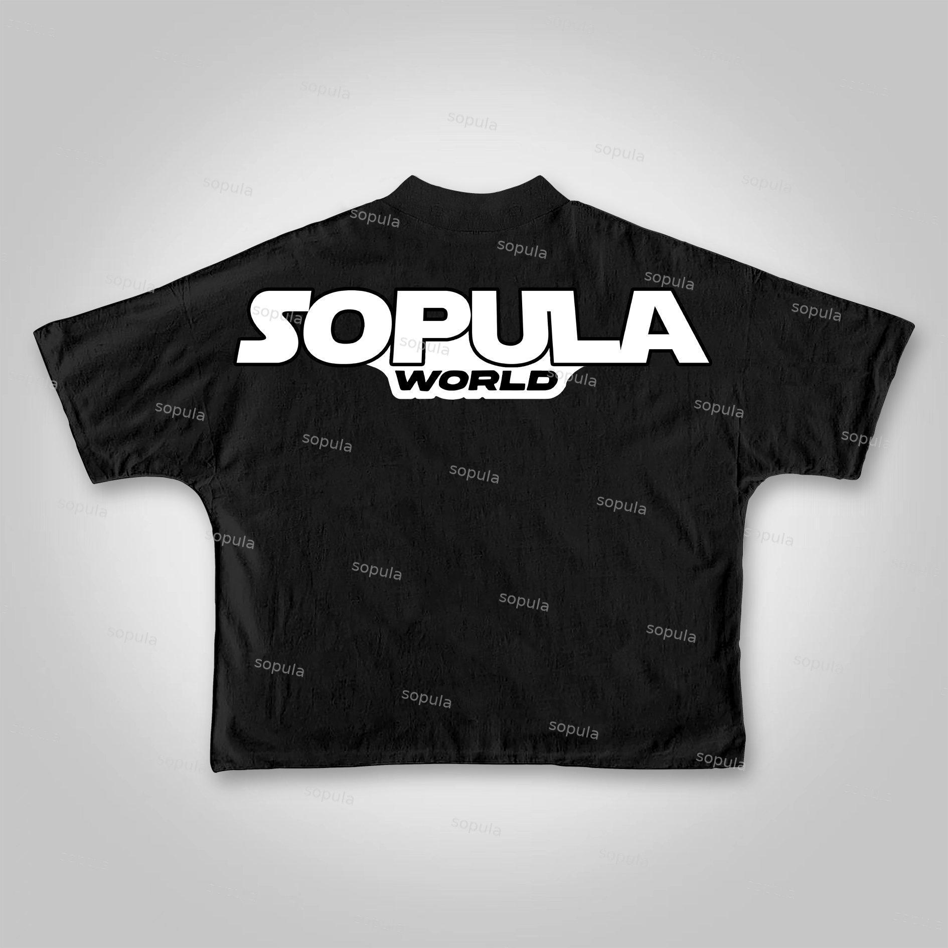 Sopula Street Map Crosshair Pattern Cropped T-shirt Product Image