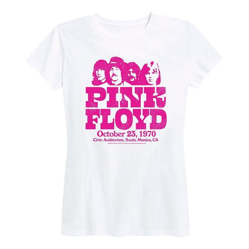 Women's Pink Floyd Santa Monica Civic Graphic Tee, Girl's, Size: Small, White Product Image