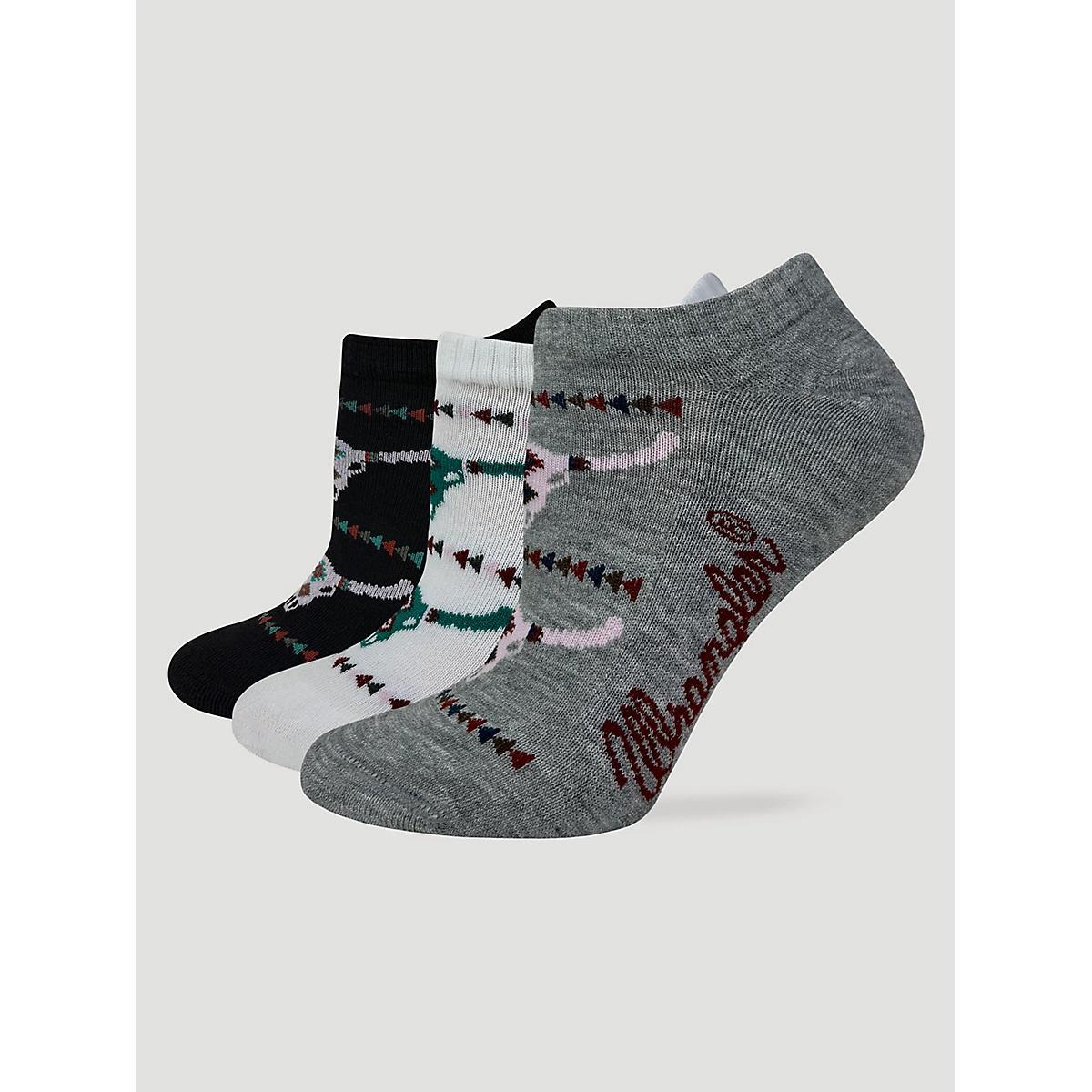 Women's Southwest Print Crew Socks (3-Pack) in Charcoal Product Image