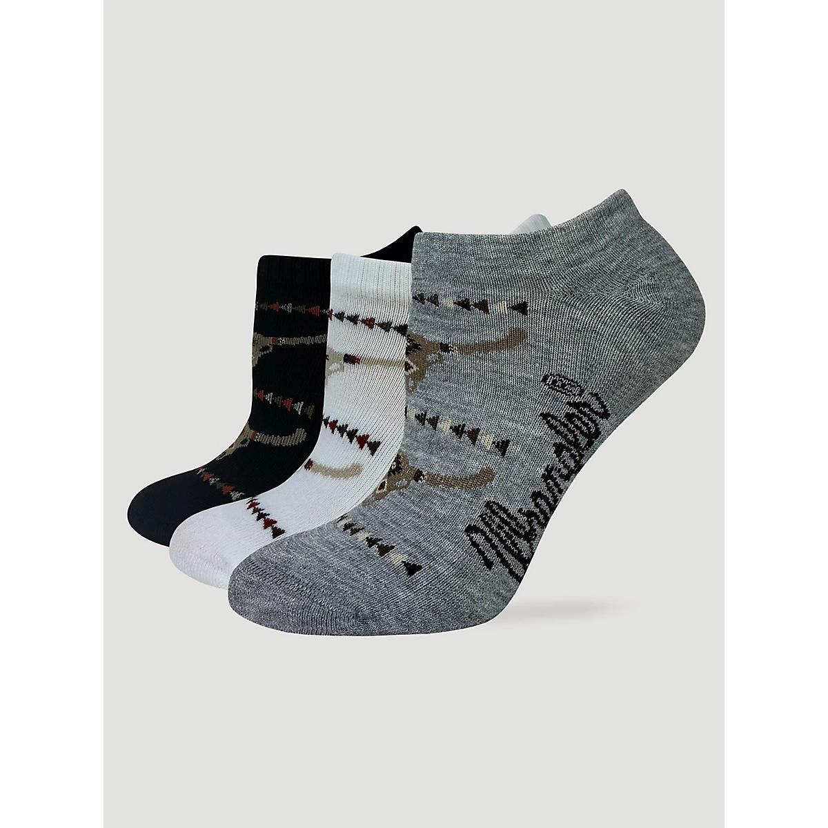 Women's Southwest Print Crew Socks (3-Pack) in Charcoal Product Image