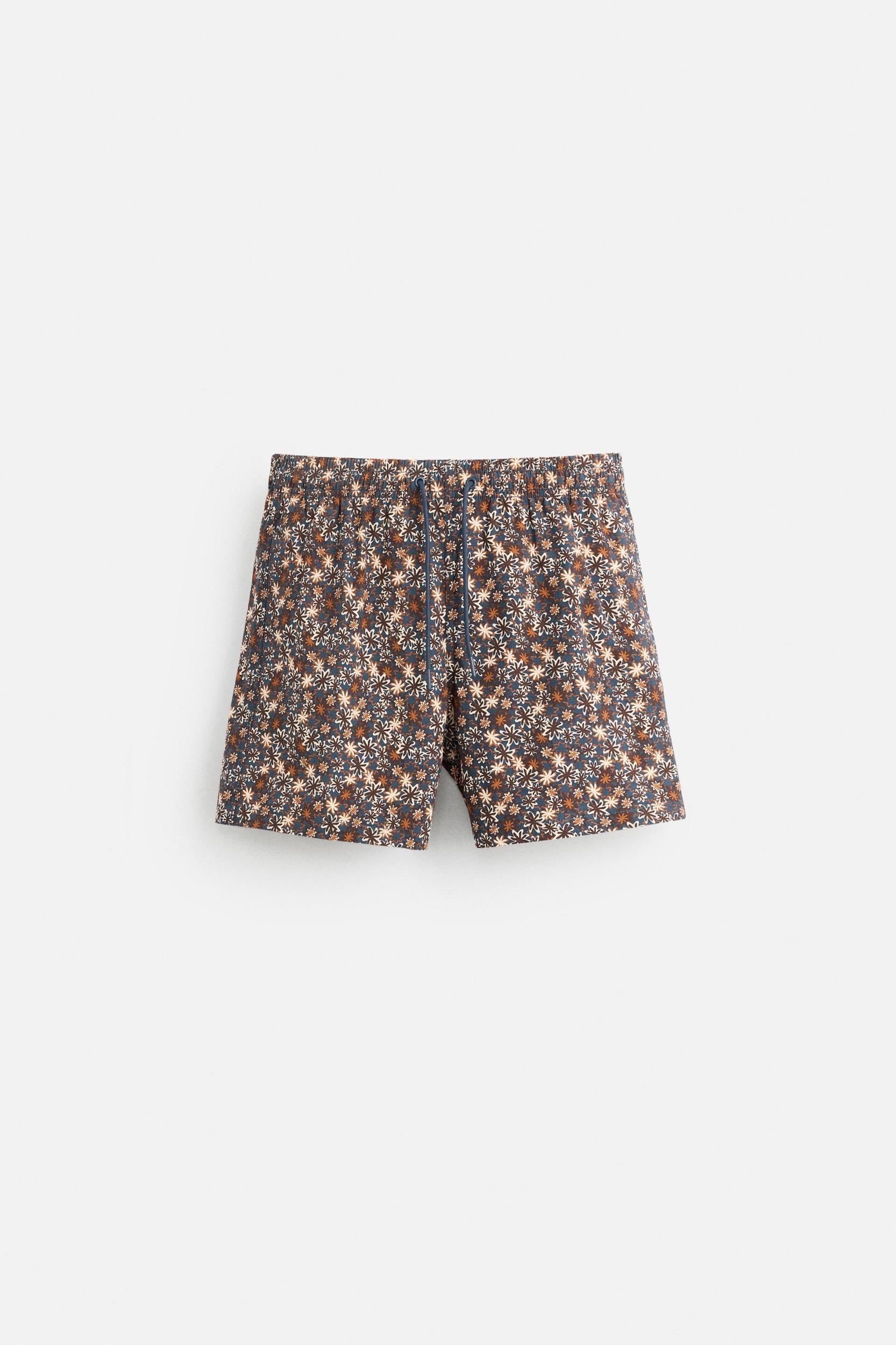 FLORAL PRINT MID-LENGTH SWIMSUIT Product Image