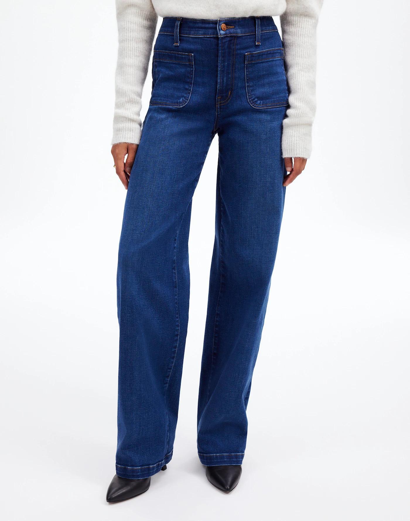 The Emmett Wide-Leg Full Length Jean: Patch Pocket Edition Product Image