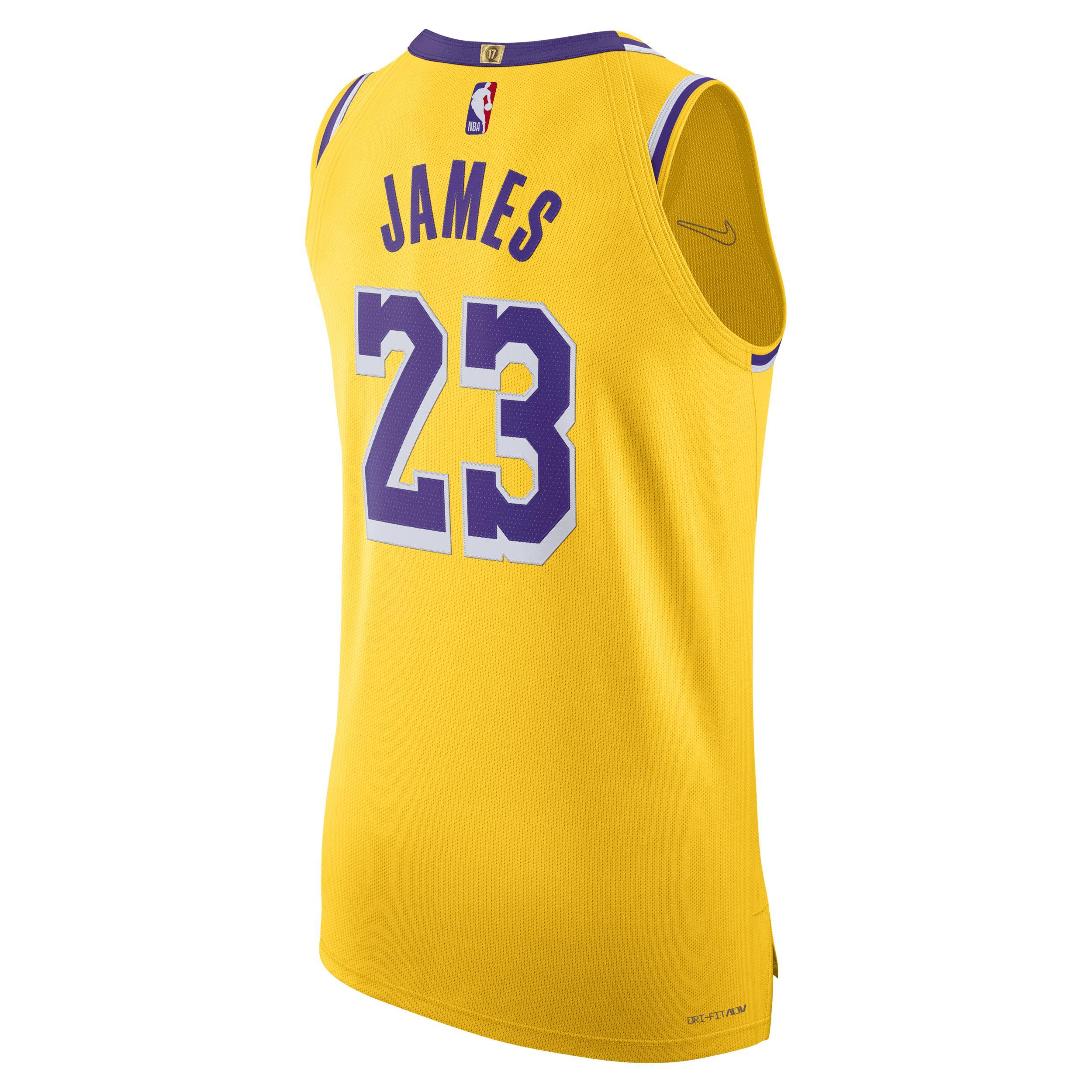 Los Angeles Lakers Icon Edition Nike Men's Dri-FIT ADV NBA Authentic Jersey Product Image