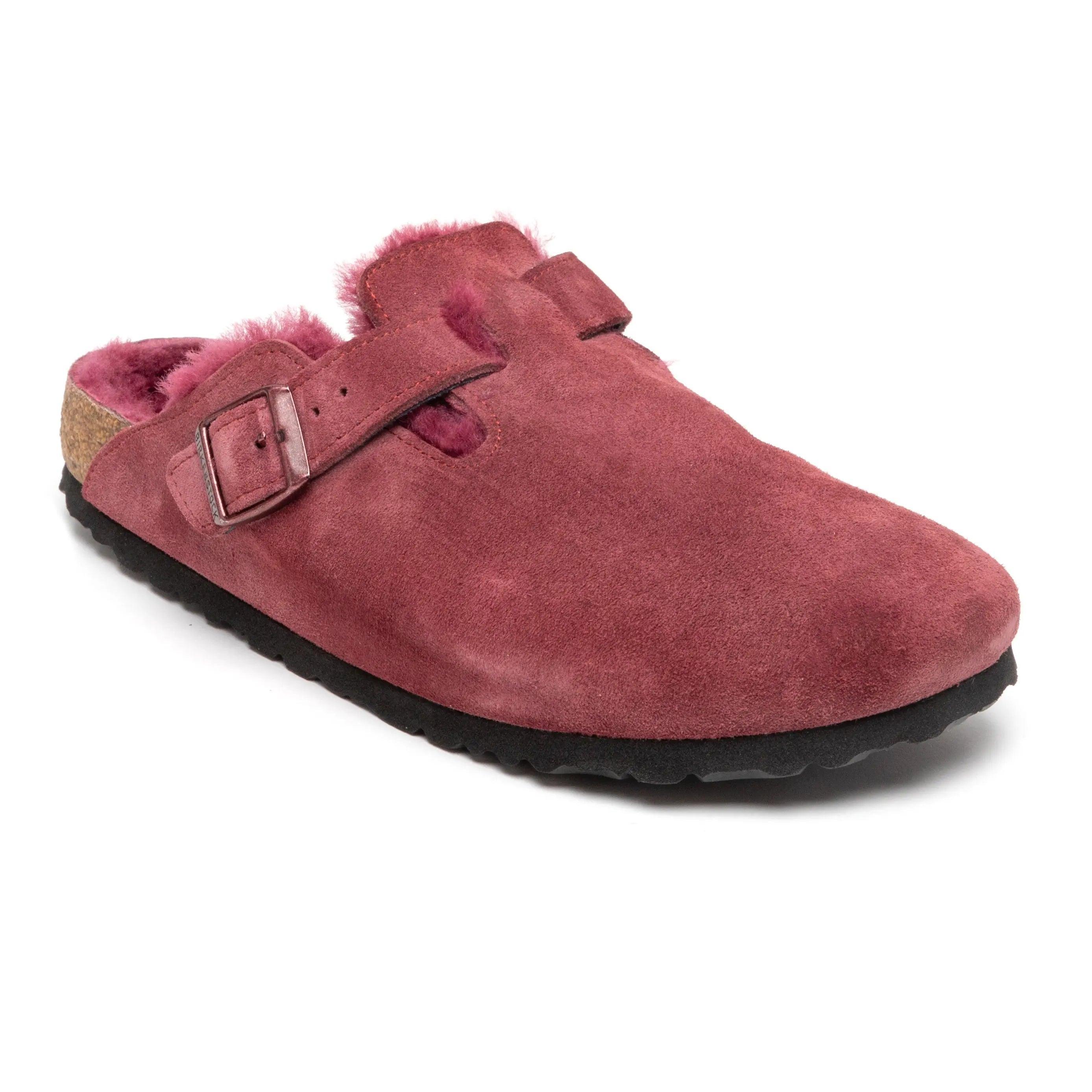 Birkenstock Boston Shearling Suede Clogs Product Image