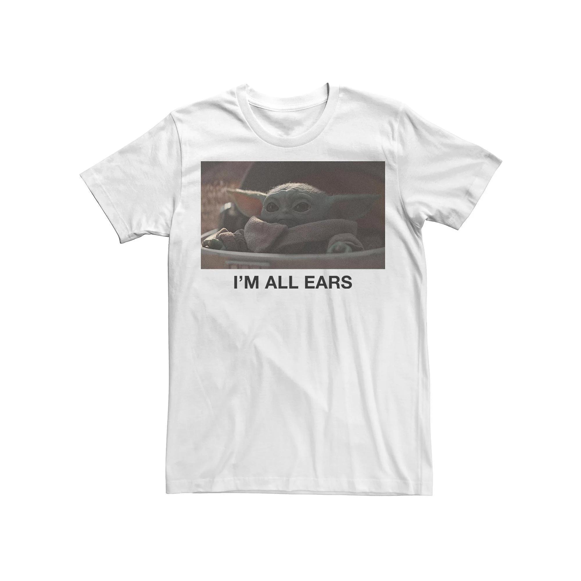 Men's Star Wars The Mandalorian The Child I'm All Ears Tee, Size: Small, White Product Image