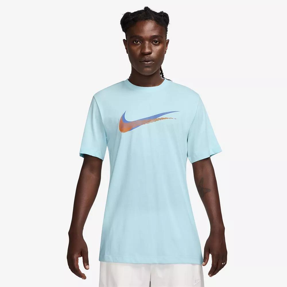 Men's Nike Double Swoosh Sportswear Tee, Size: Large, Glacier Blue Product Image