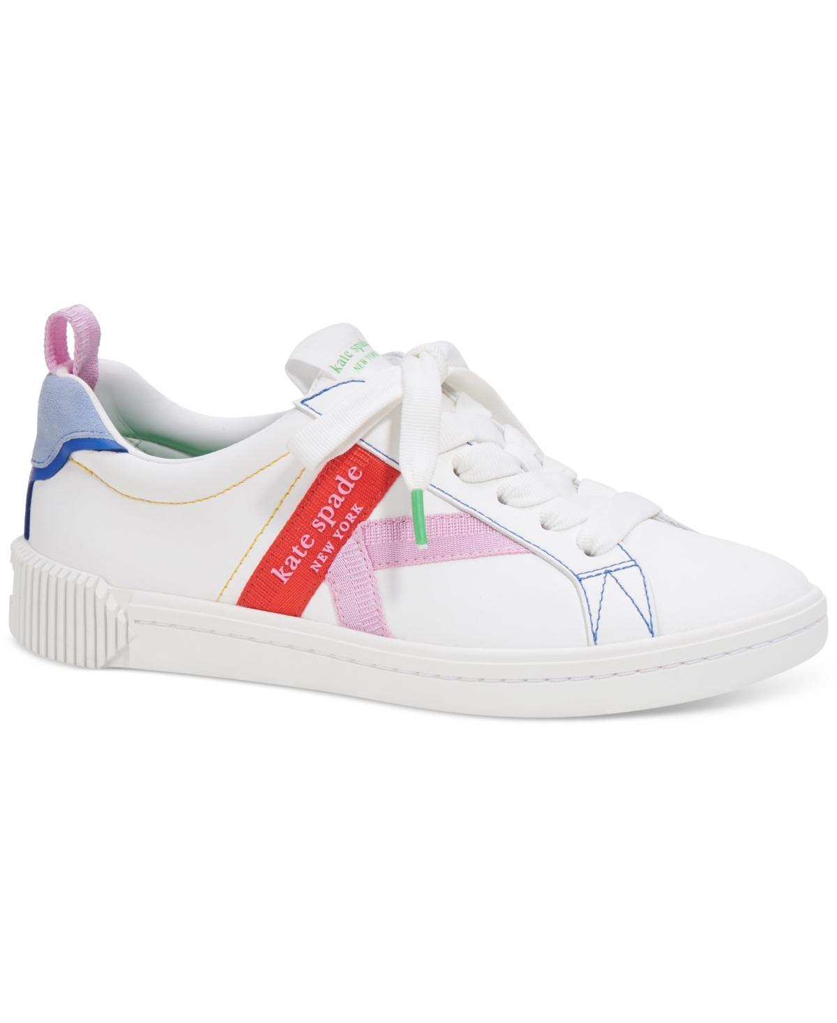 Kate Spade New York Womens Signature Lace-Up Sneakers - True White Product Image