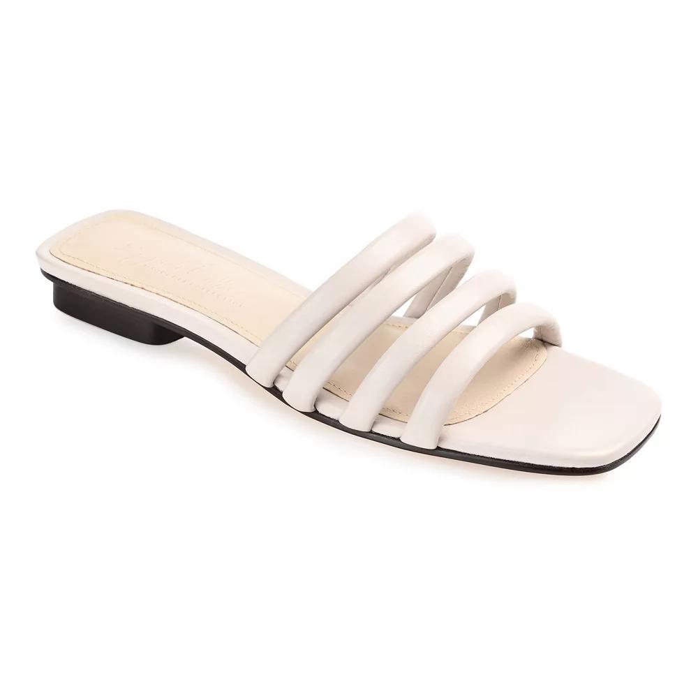 Journee Cendi Women's Leather Slide Sandals,  Product Image