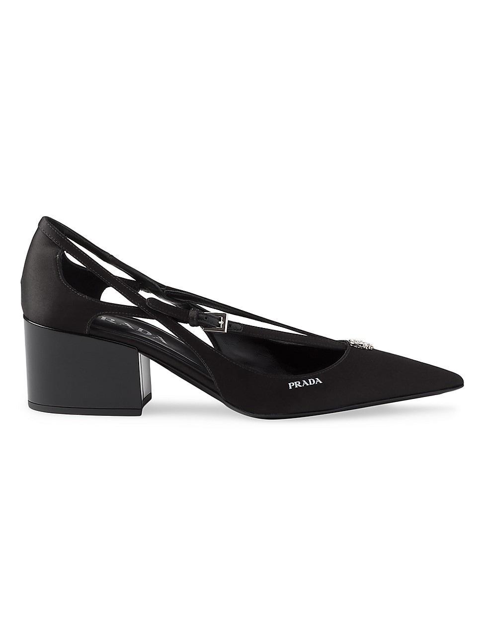 Womens Satin Cut-Out Pumps Product Image