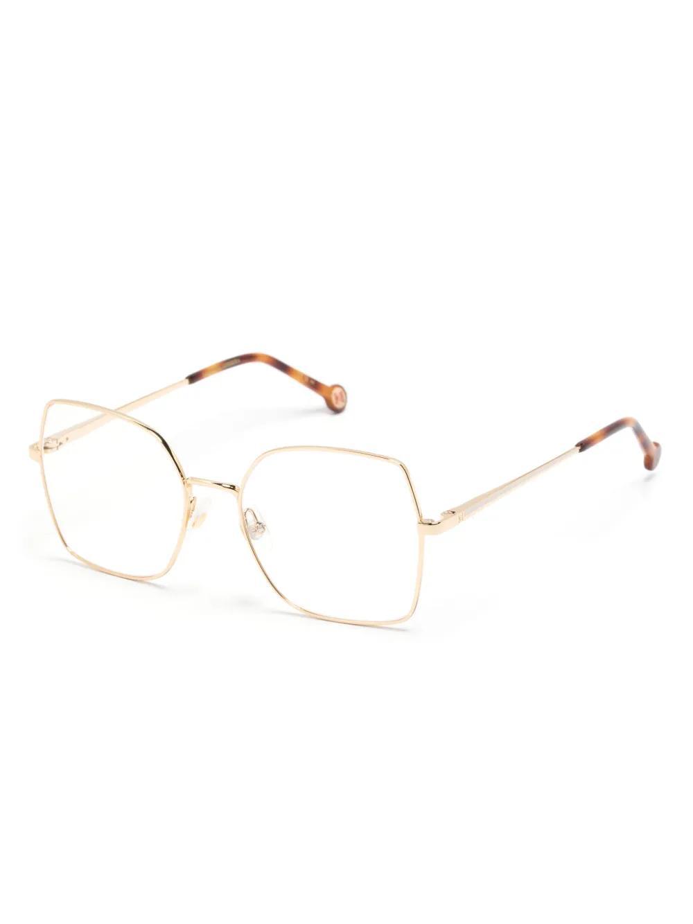 CAROLINA HERRERA Her 206 Square-frame Glasses In Gold Product Image