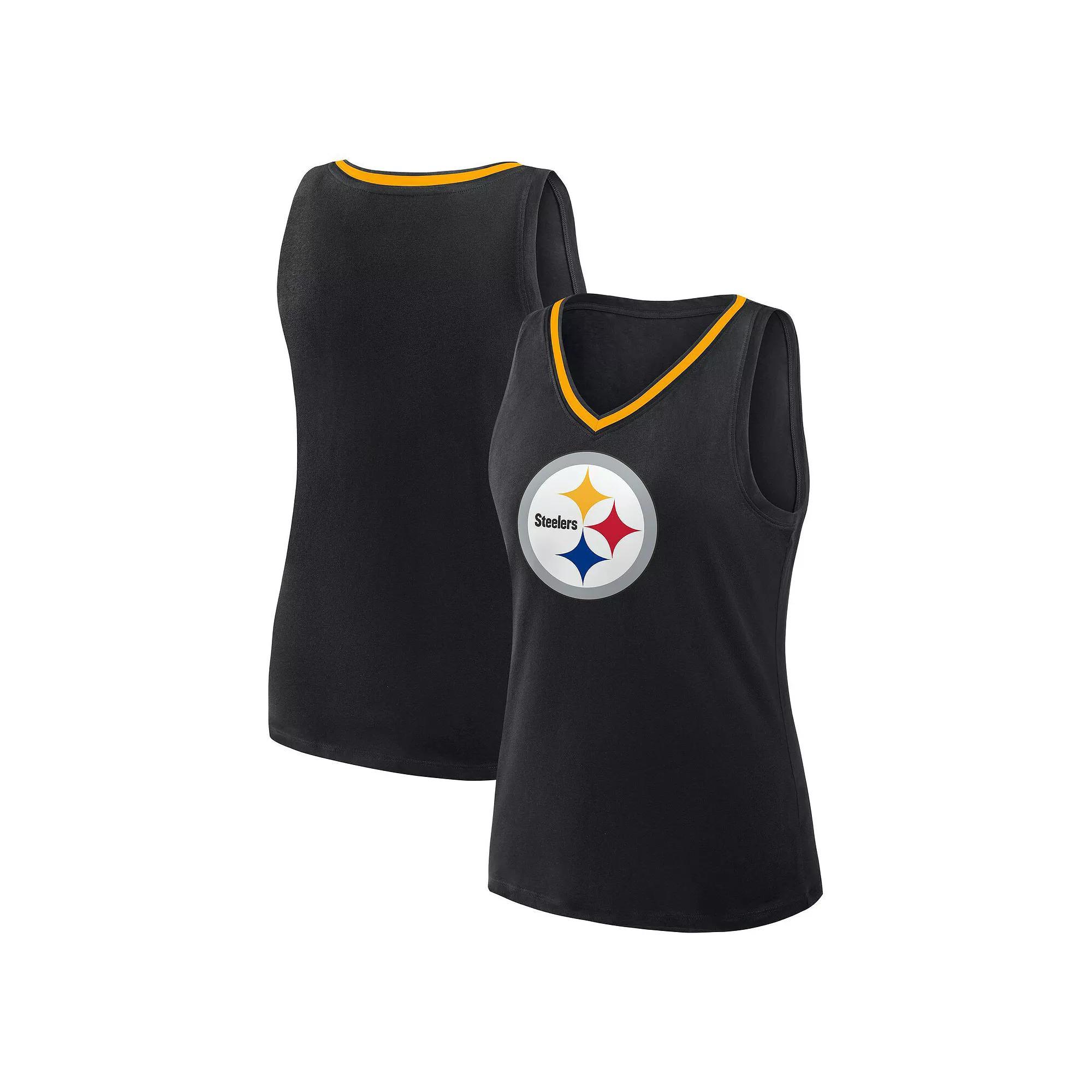 Women's Logo Athletic Black Pittsburgh Steelers Plus  Product Image