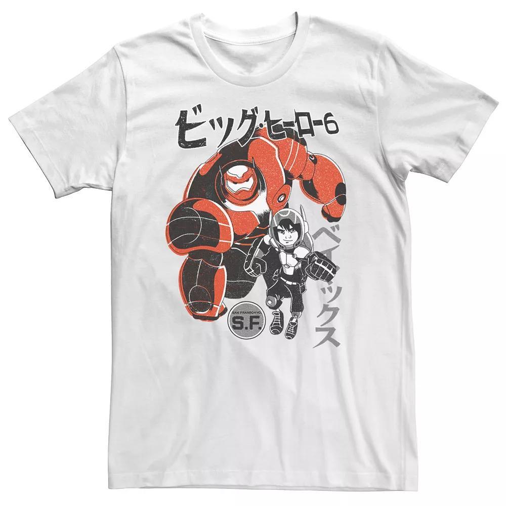 Big & Tall Disney Big Hero 6 Baymax Hiro Kanji Text Portrait Tee, Men's,  Product Image