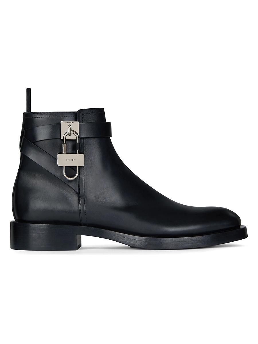 Mens Lock Ankle Boots In Leather Product Image