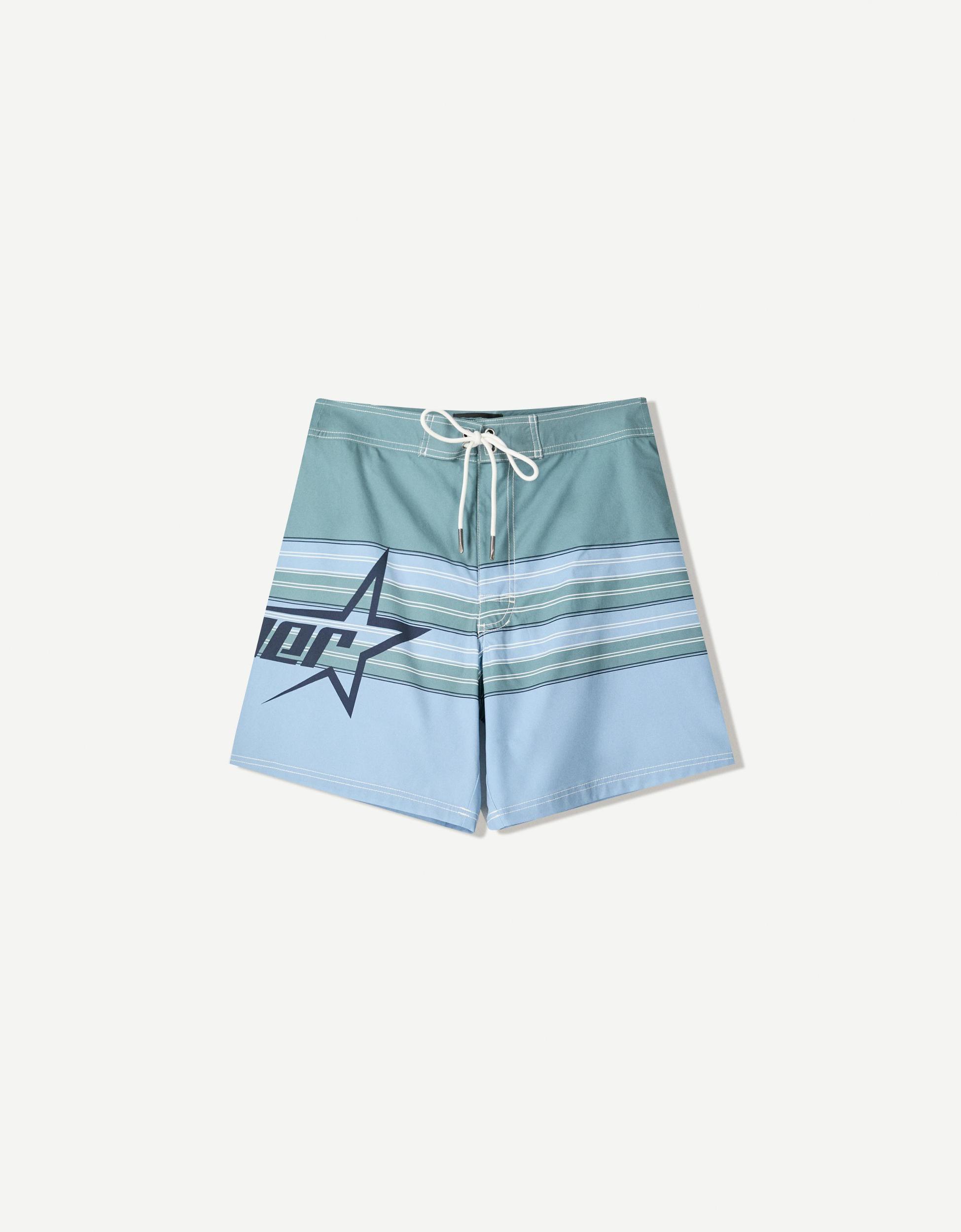 Long printed board shorts Product Image