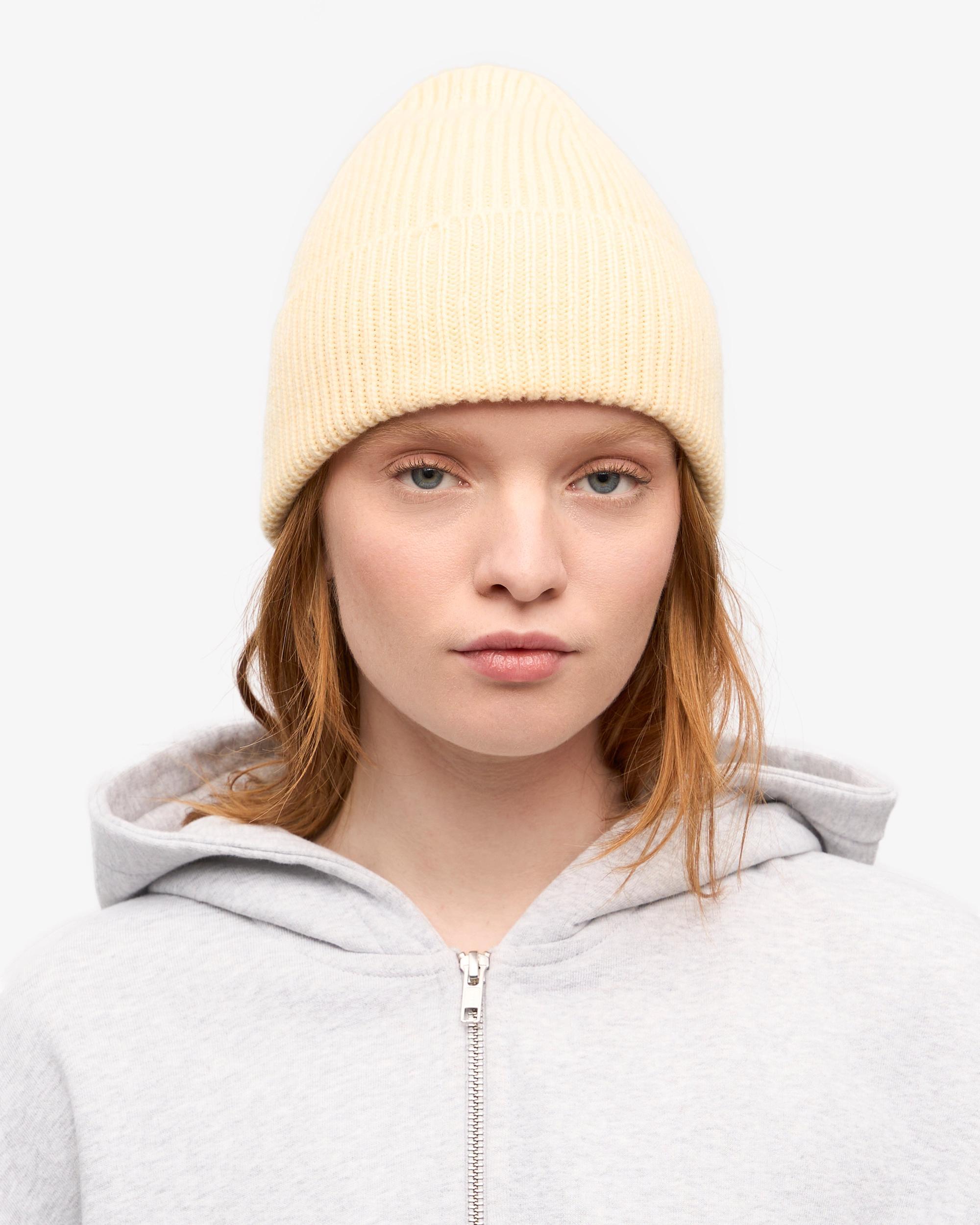 Merino Wool Beanie - Soft Yellow Product Image