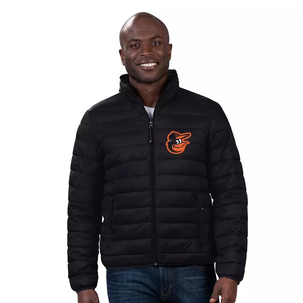 Men's G-III Sports by Carl Banks Black New York Mets Packable Neck Pillow Full-Zip Puffer Jacket,  Product Image