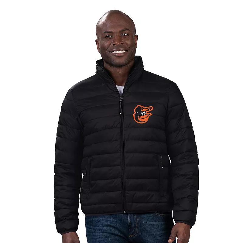 Men's G-III Sports by Carl Banks Black New York Mets Packable Neck Pillow Full-Zip Puffer Jacket,  Product Image