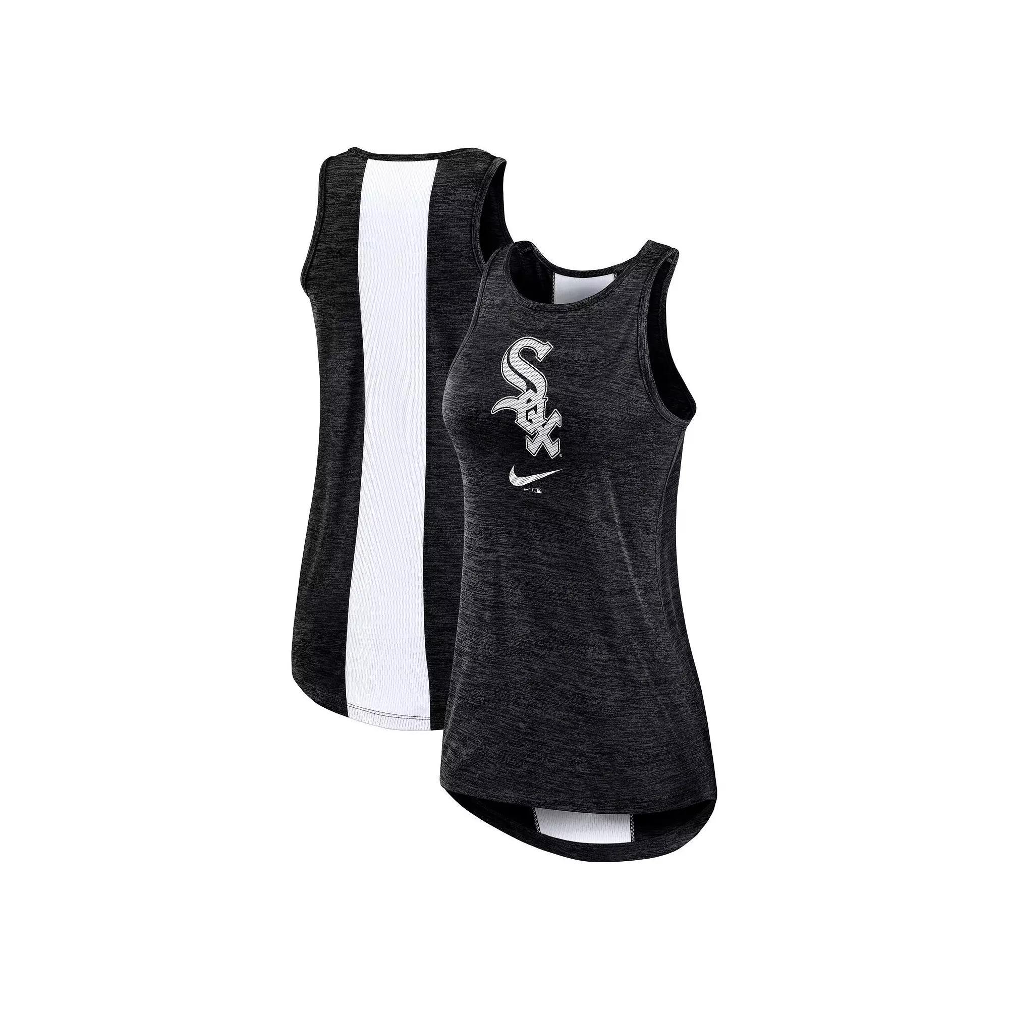Women's Nike Black Chicago White Sox Right Mix High Neck Tank Top, Size: 2XL Product Image