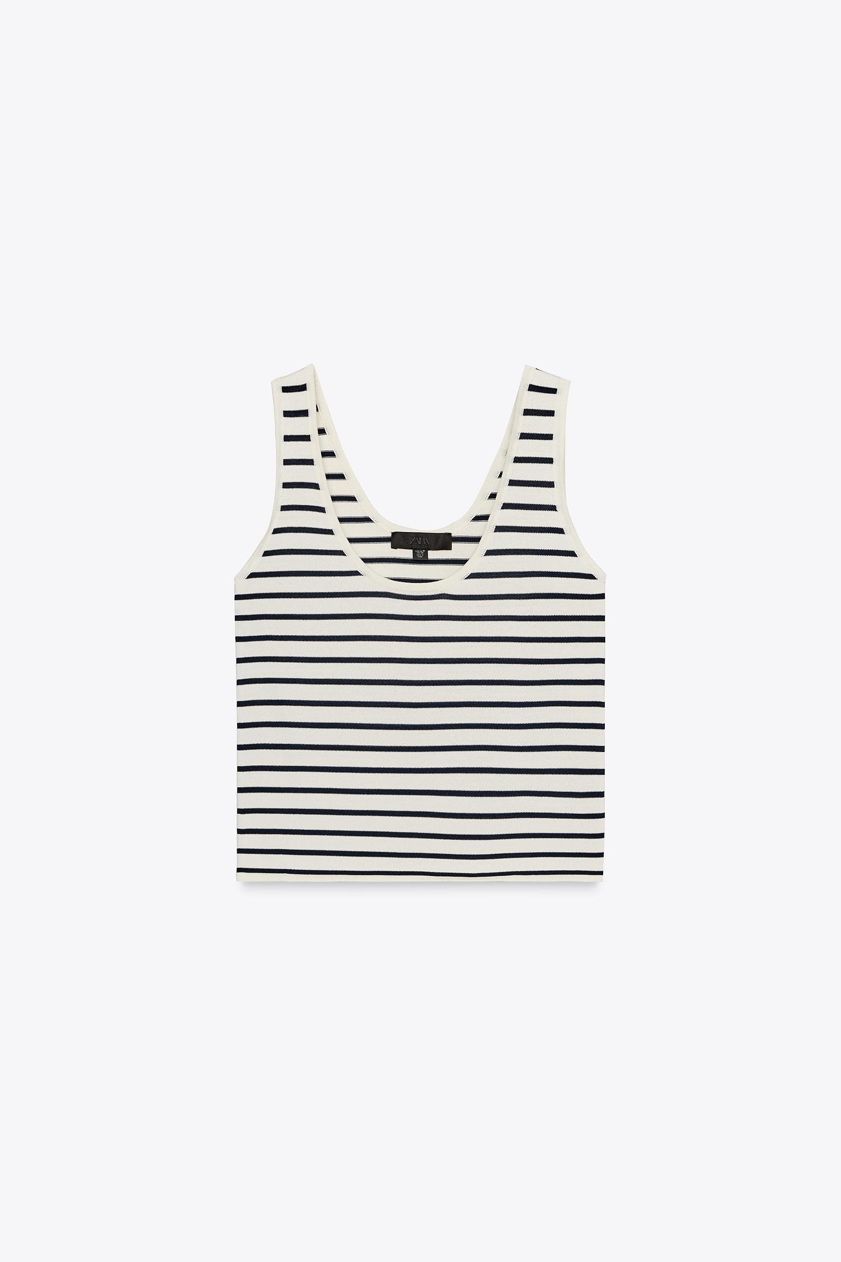 STRIPED KNIT TOP Product Image