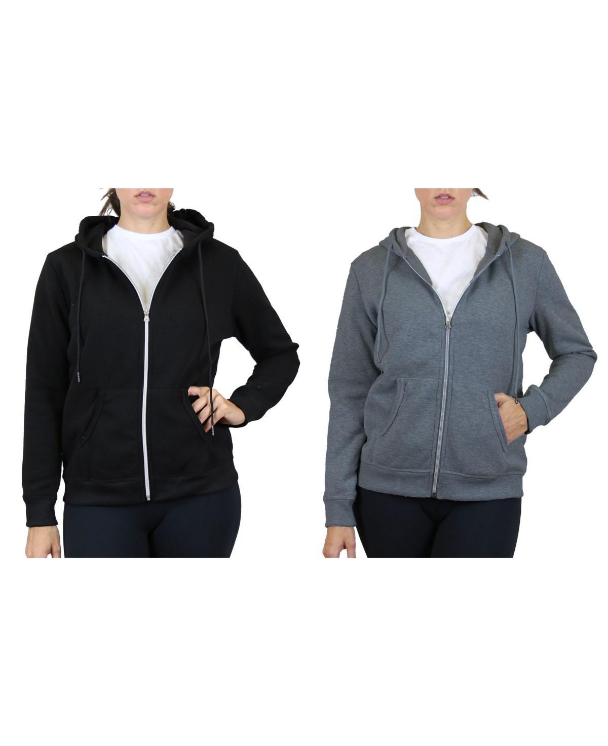 Galaxy By Harvic Womens Fleece Lined Zip Hoodie, Pack of 2 Product Image