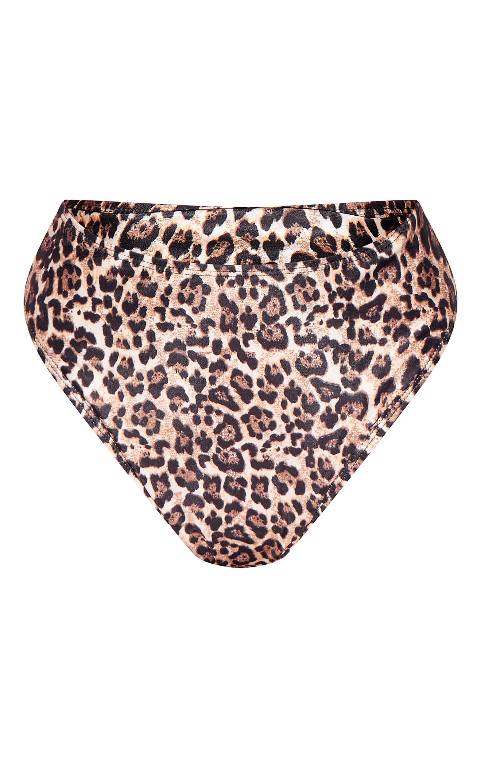 Leopard Mix & Match High Waisted High Leg Bikini Bottoms Product Image
