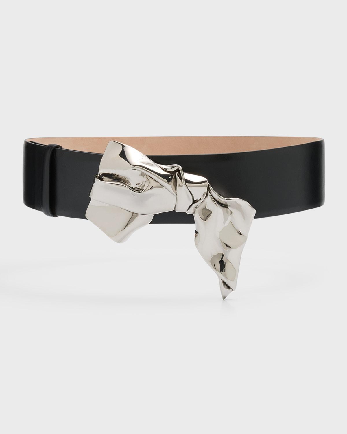 The Metal Fold Leather Belt Product Image