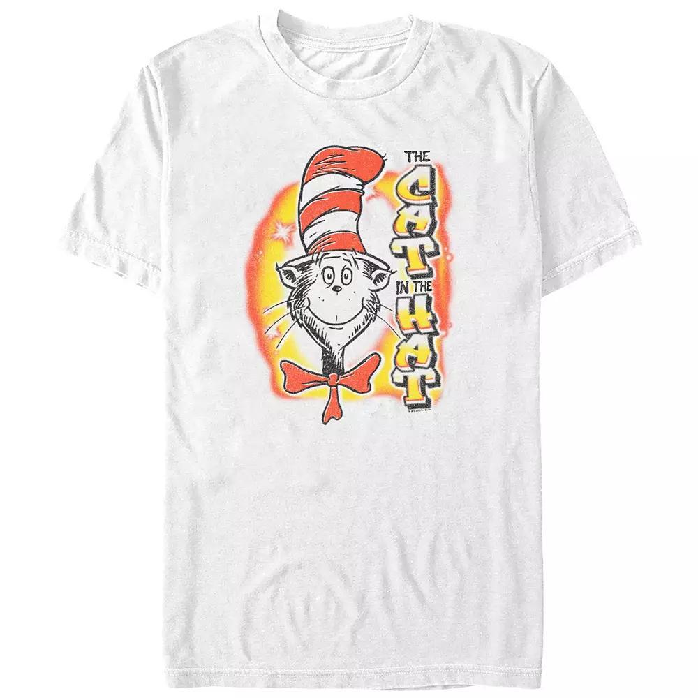 Big & Tall Dr. Seuss The Cat In The Hat Airbrush Graphic Tee, Men's, Size: XXL Tall, White Product Image