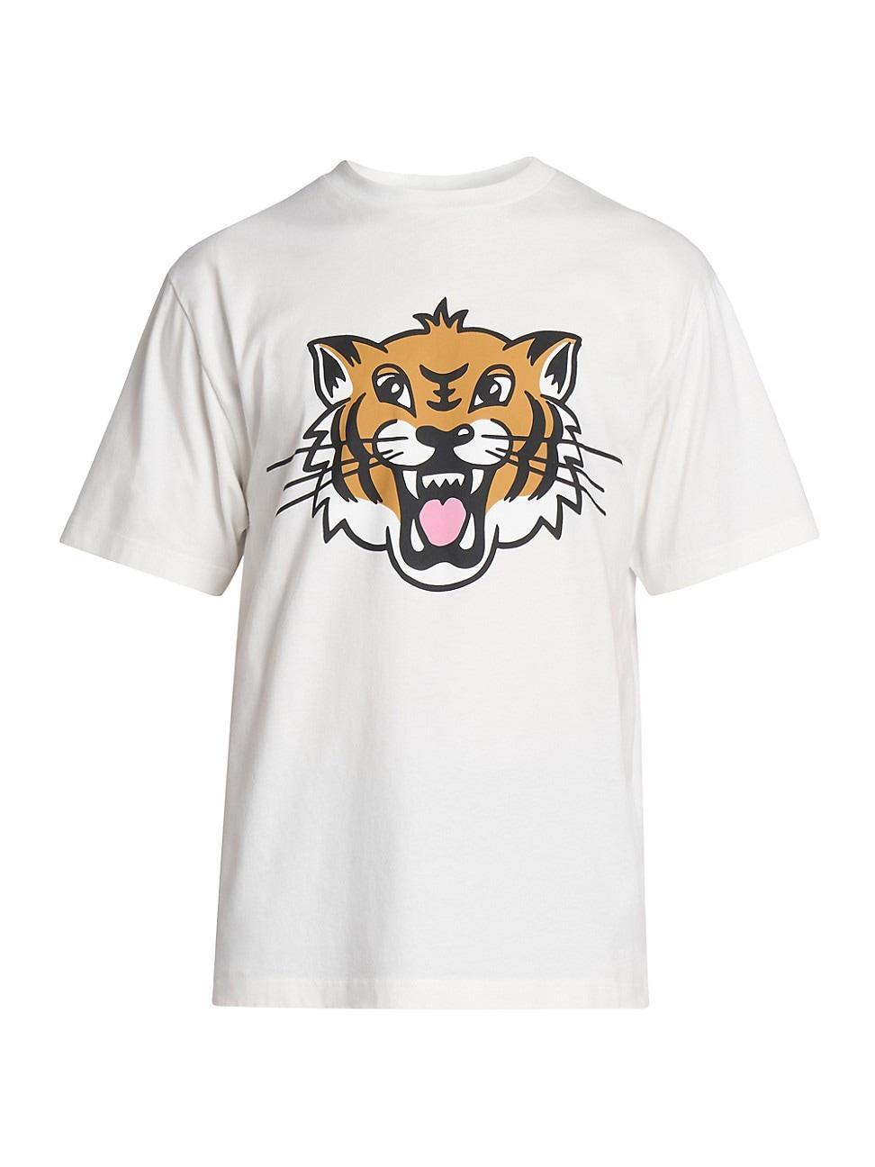 Mens Happy Tiger Classic T-Shirt Product Image