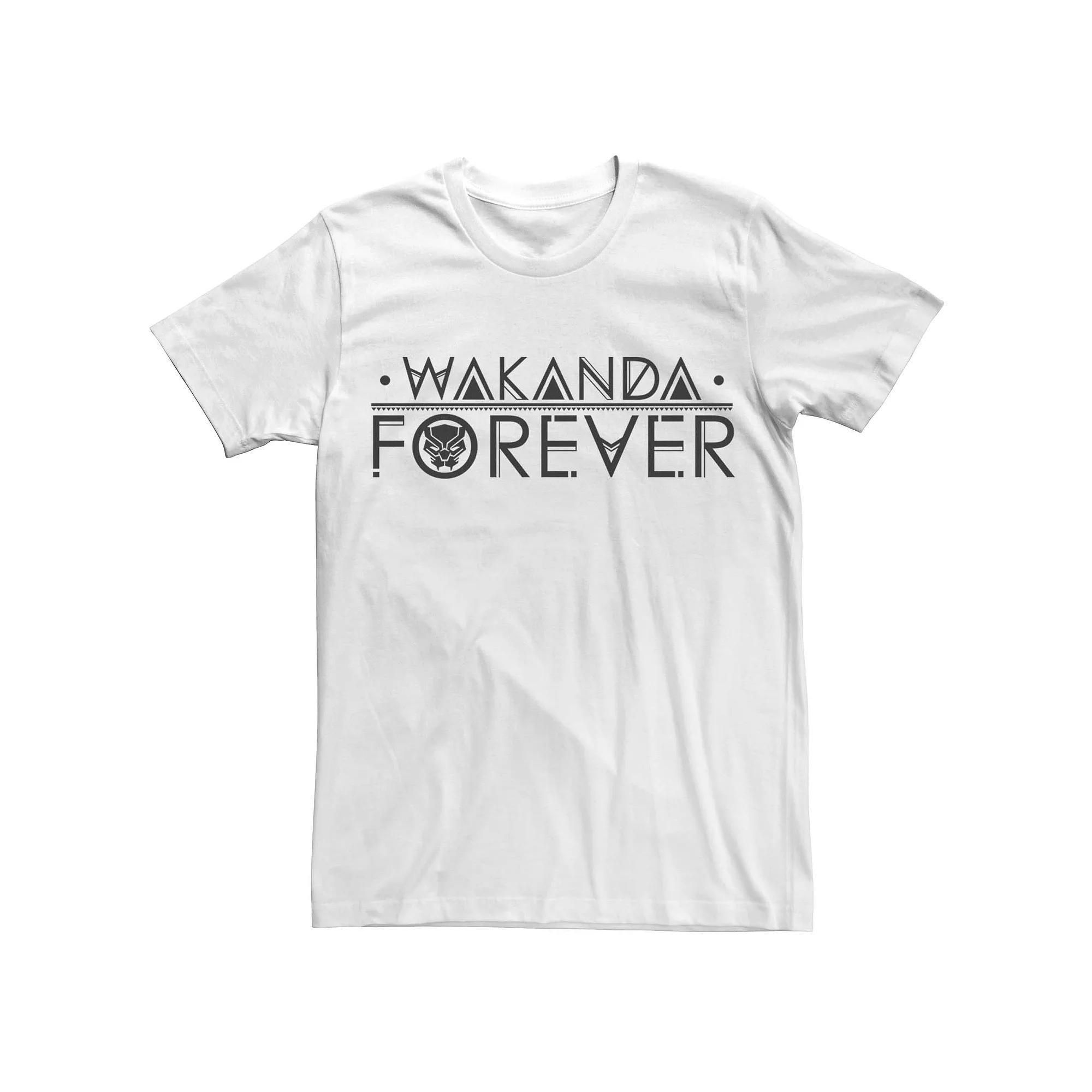 Men's Marvel Black Panther Wakanda Forever Tee, Size: XXL, White Product Image