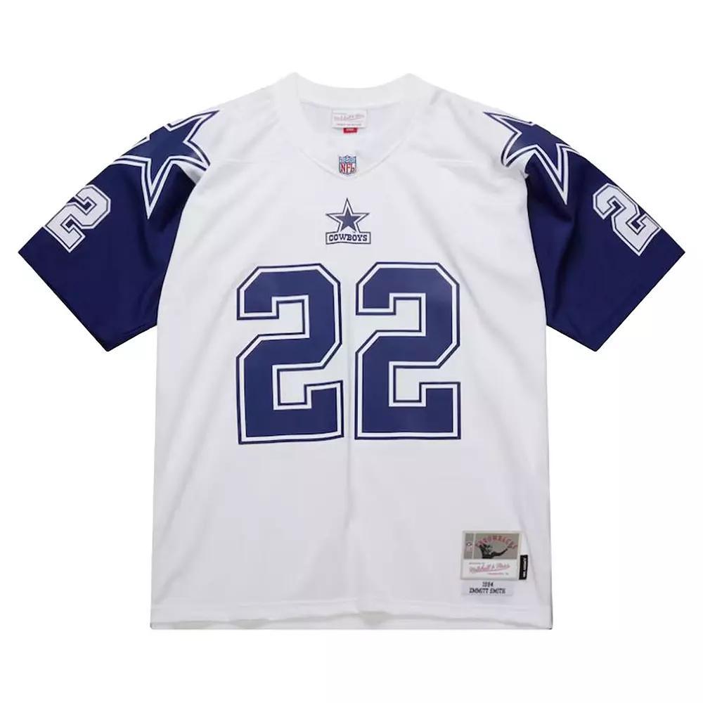 Men's Mitchell & Ness Emmitt Smith White Dallas Cowboys 1994 Alternate Legacy Replica Jersey, Size: 5XL Product Image