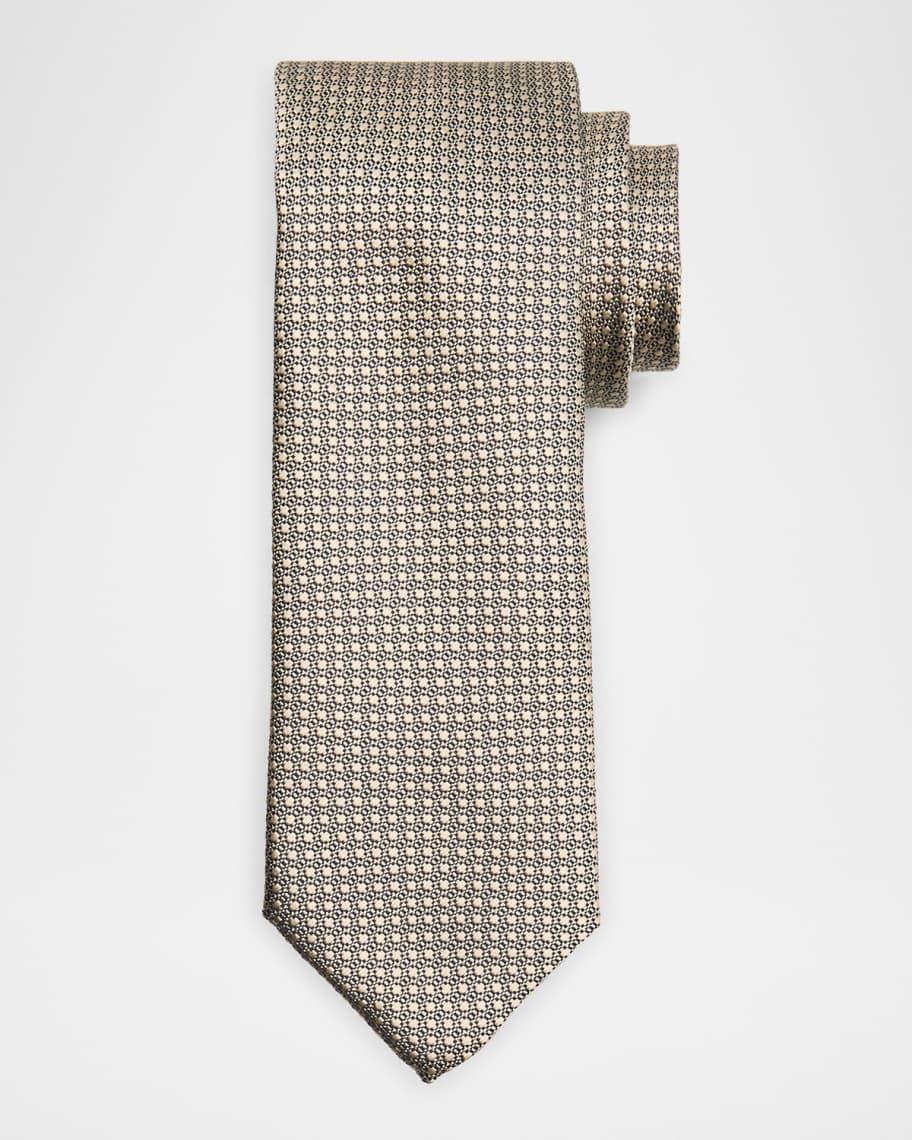 Men's Textured Dot Silk Tie Product Image