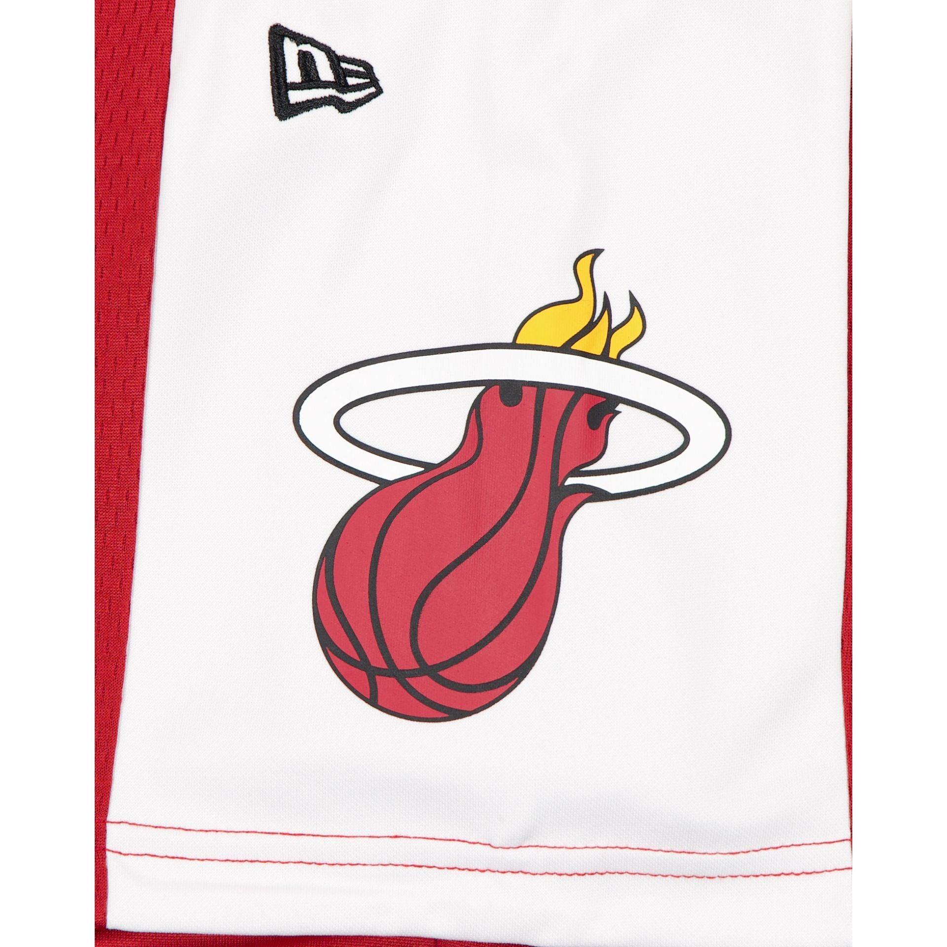 Miami Heat Red Graphic Mesh Shorts Male Product Image