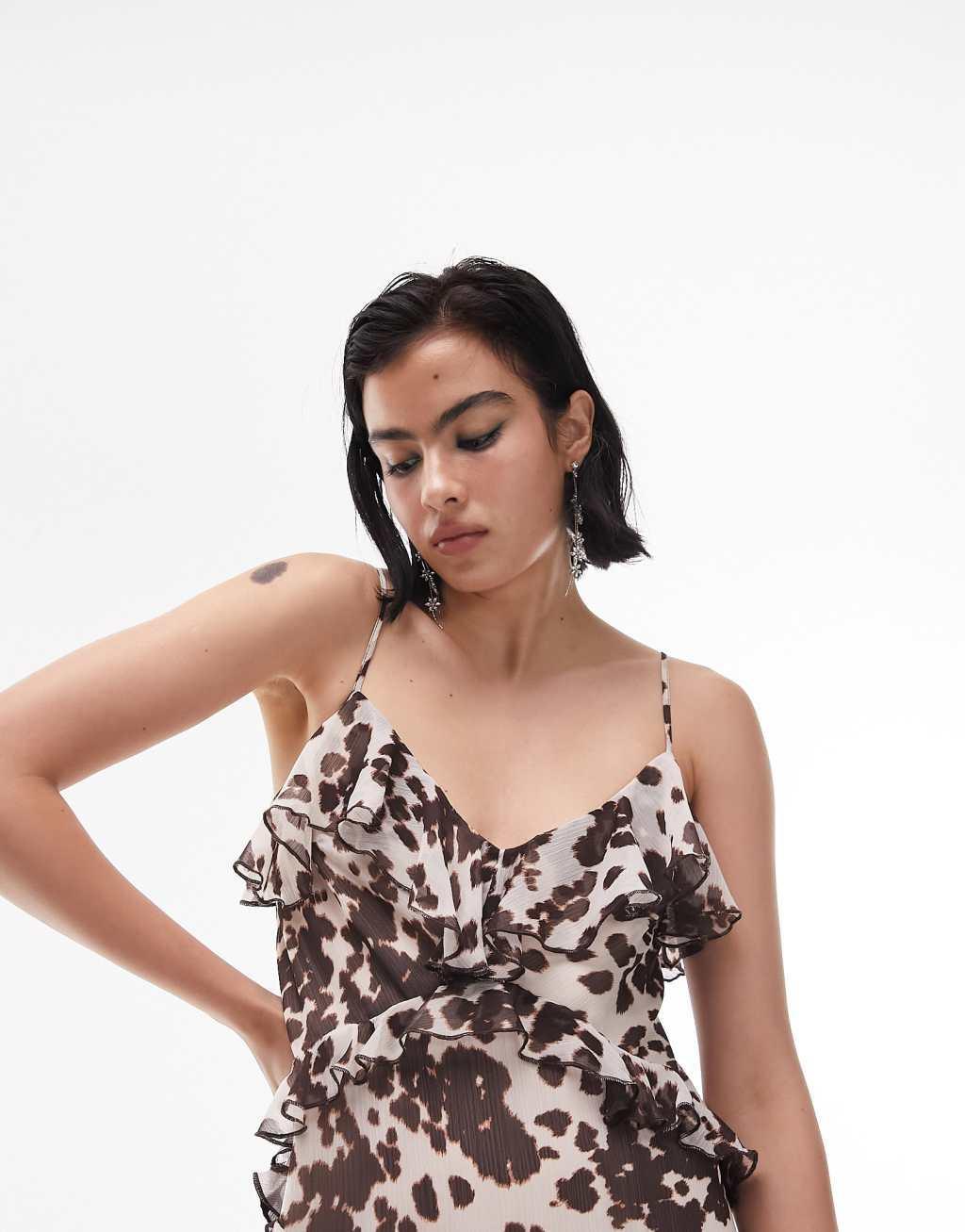 Topshop ruffle slip dress Product Image