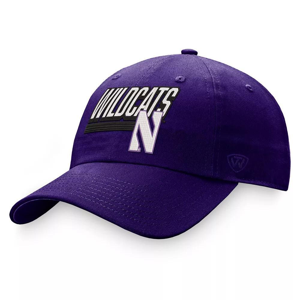 Men's Top of the World Purple Northwestern Wildcats Slice Adjustable Hat, Grey Product Image