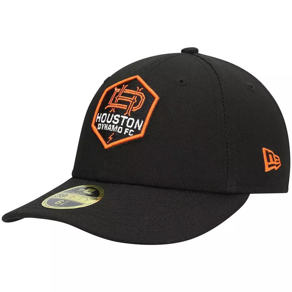 Men's New Era Black Houston Dynamo FC Primary Logo Low Profile 59FIFTY Fitted Hat, Size: 6 7/8, Dyn Black Product Image