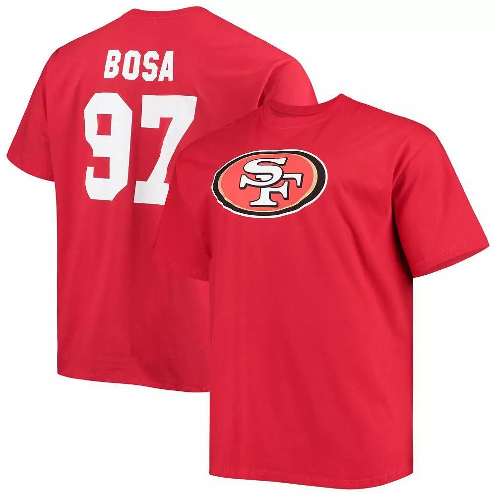 Men's Fanatics Nick Bosa Scarlet San Francisco 49ers Big & Tall Player Name & Number T-Shirt,  Product Image