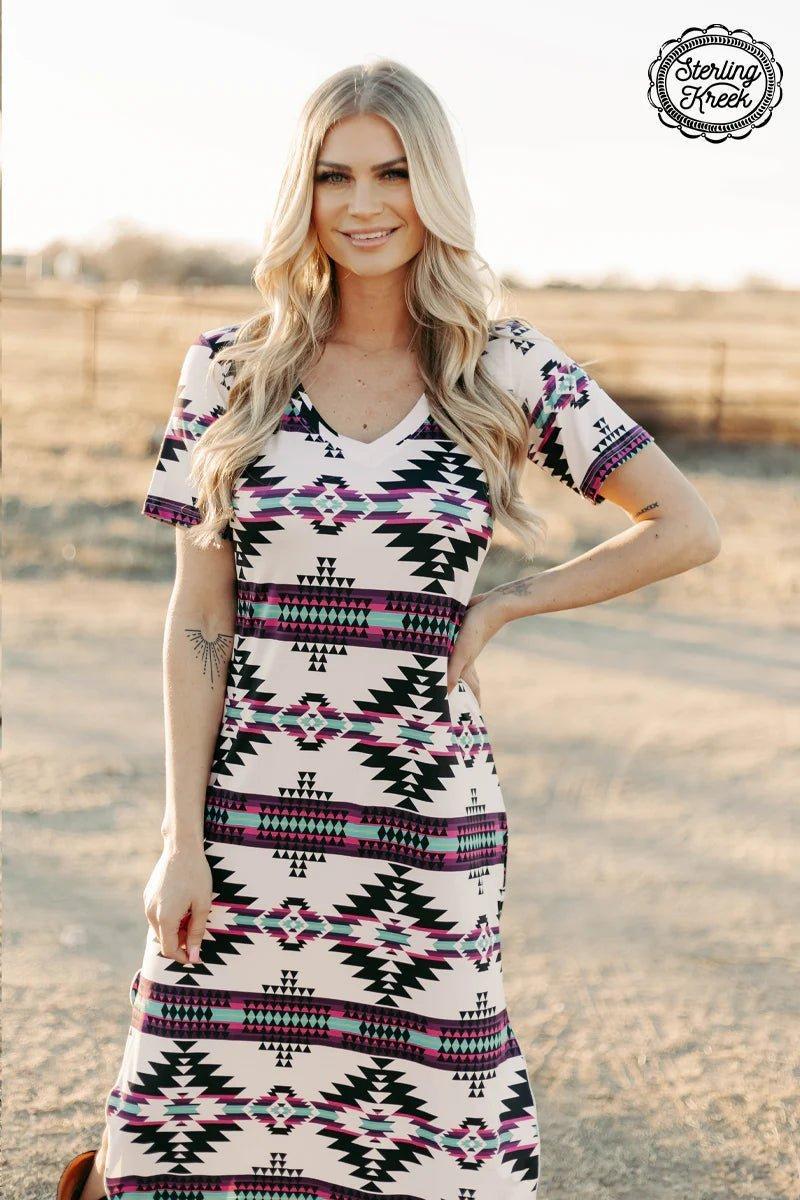 Plus Aztec Outskirts Maxi Dress Product Image