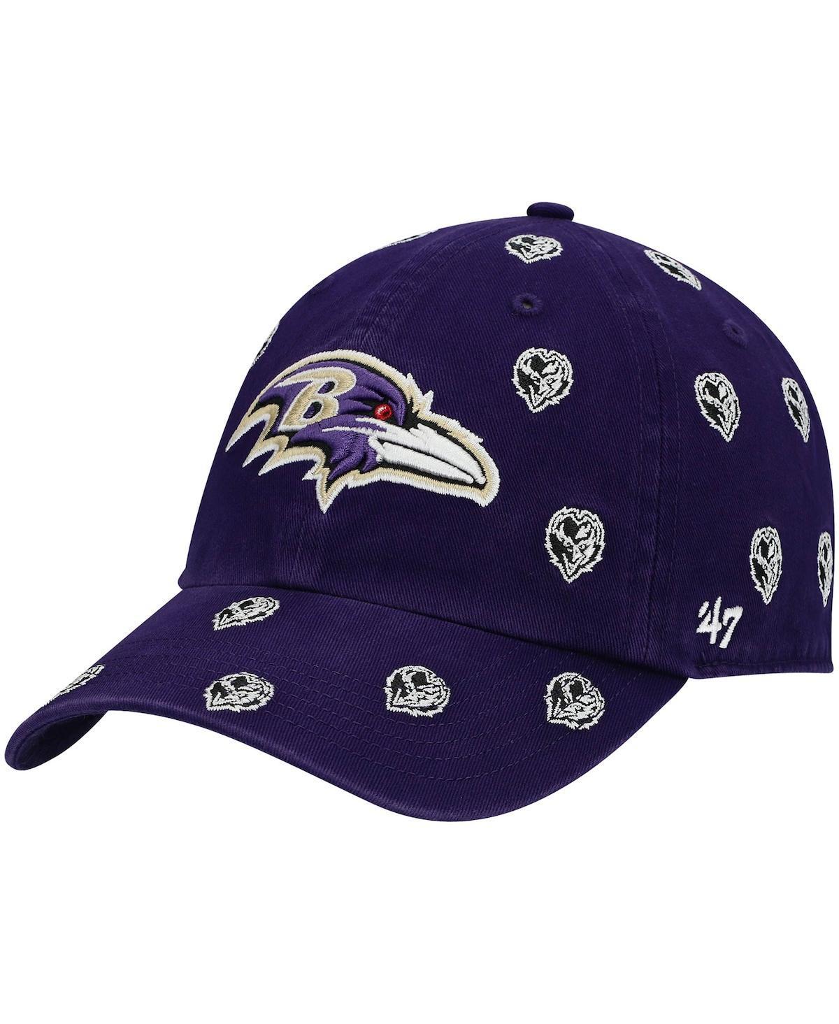 Womens 47 Baltimore Ravens Confetti Clean Up Head Logo Adjustable Hat Product Image