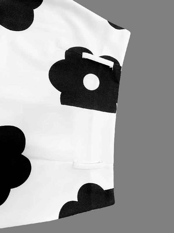 Floral Printed Split-Back Skirts Bottoms Product Image