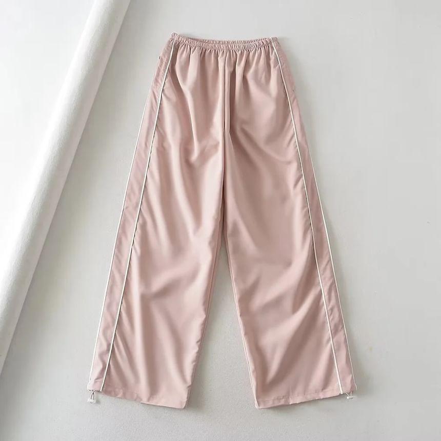 High Rise Drawstring-Cuff Sweatpants Product Image
