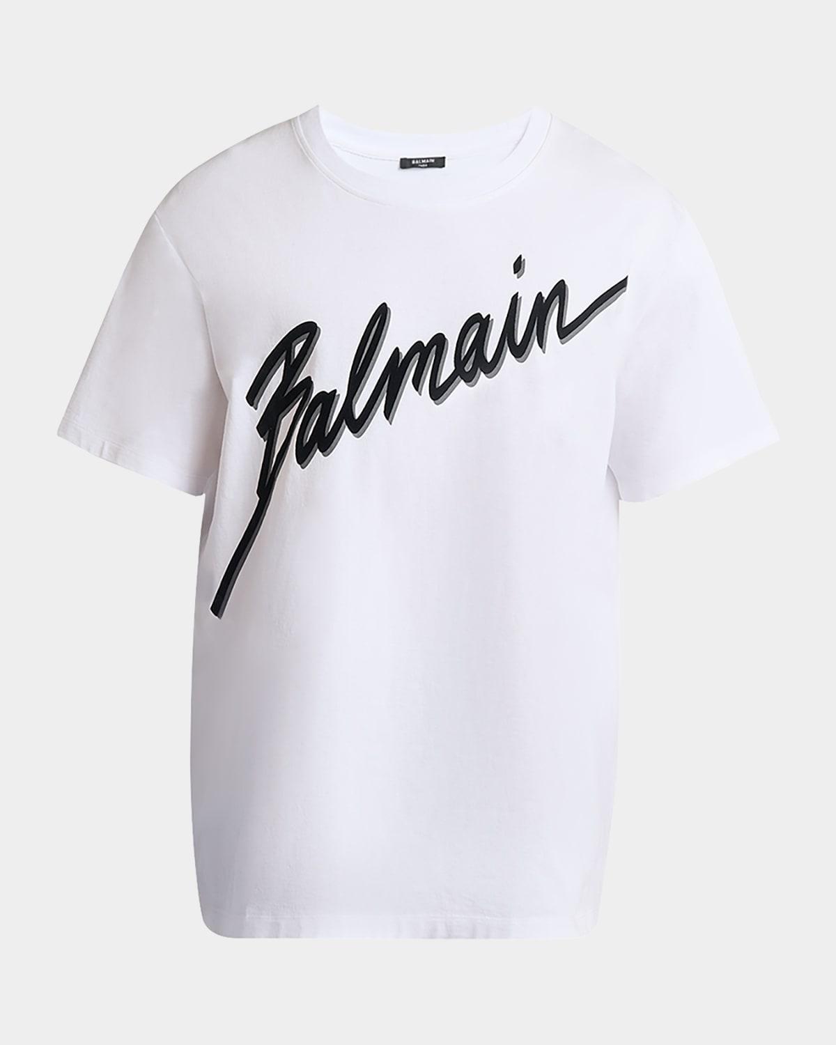 Mens Flocked Script T-Shirt Product Image