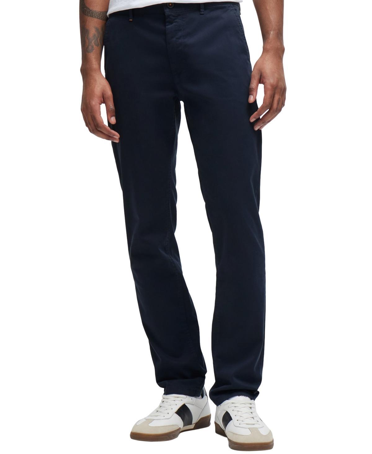 Boss by Hugo Boss Mens Stretch-Cotton Satin Slim-Fit Chinos Product Image