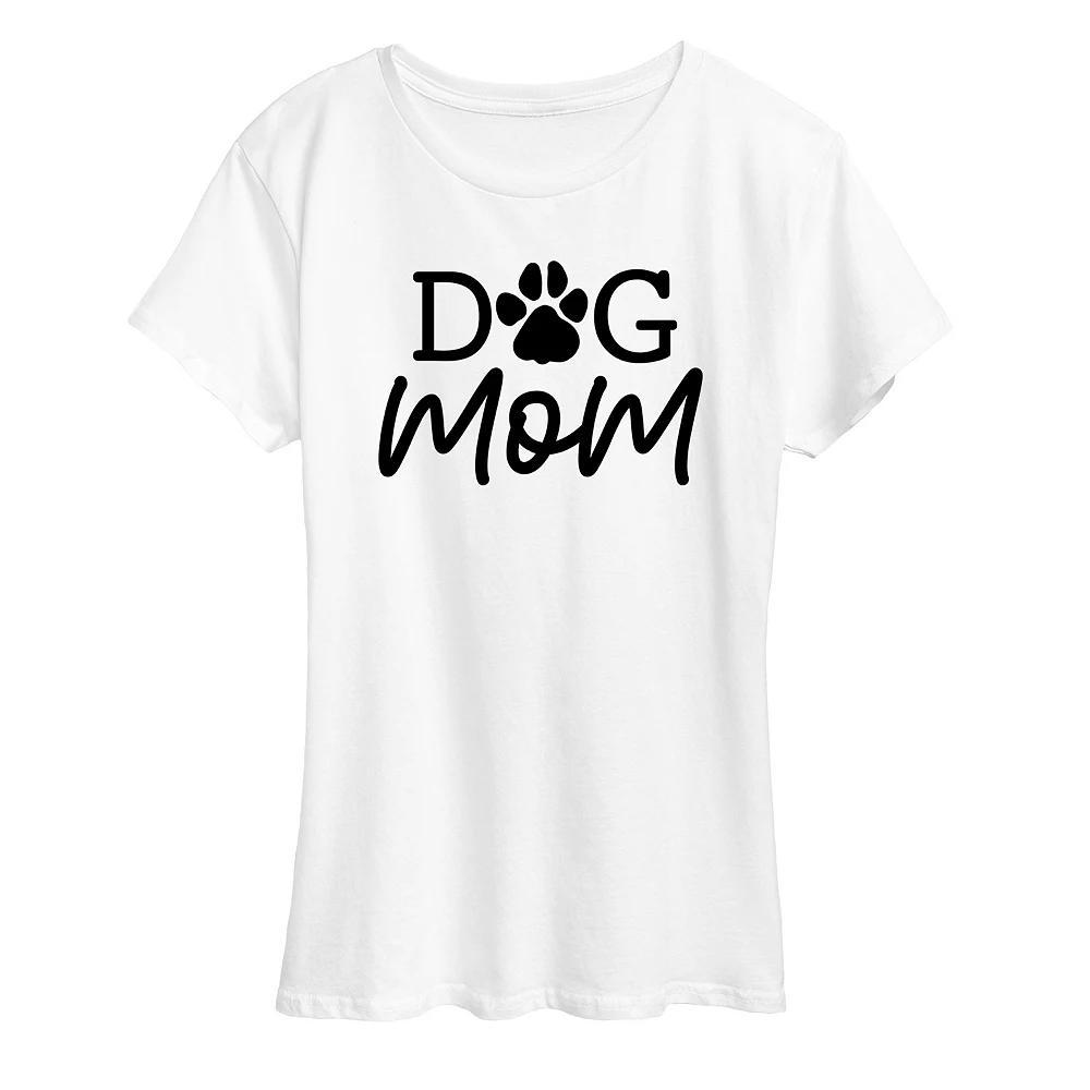 Women's Dog Mom Graphic Tee, Girl's, Size: Small, White Product Image