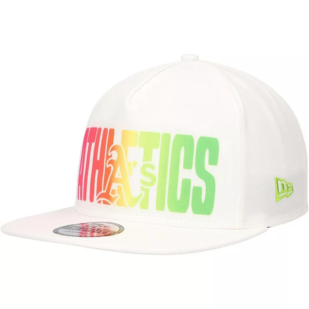 Men's New Era White Oakland Athletics Spring Spectrum Golfer Snapback Hat Product Image