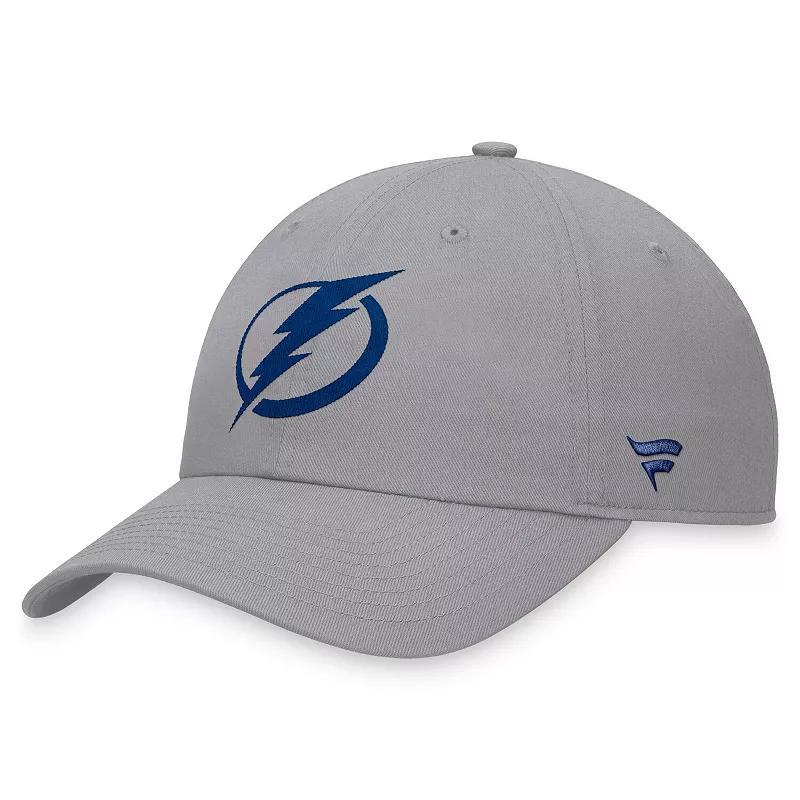 Mens Fanatics Branded Gray Tampa Bay Lightning Extra Time Adjustable Hat Product Image