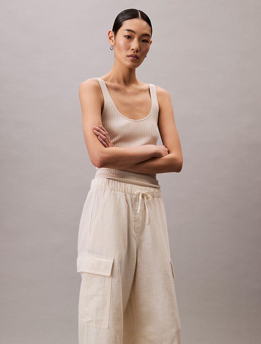 Linen Blend Cargo Pants Product Image