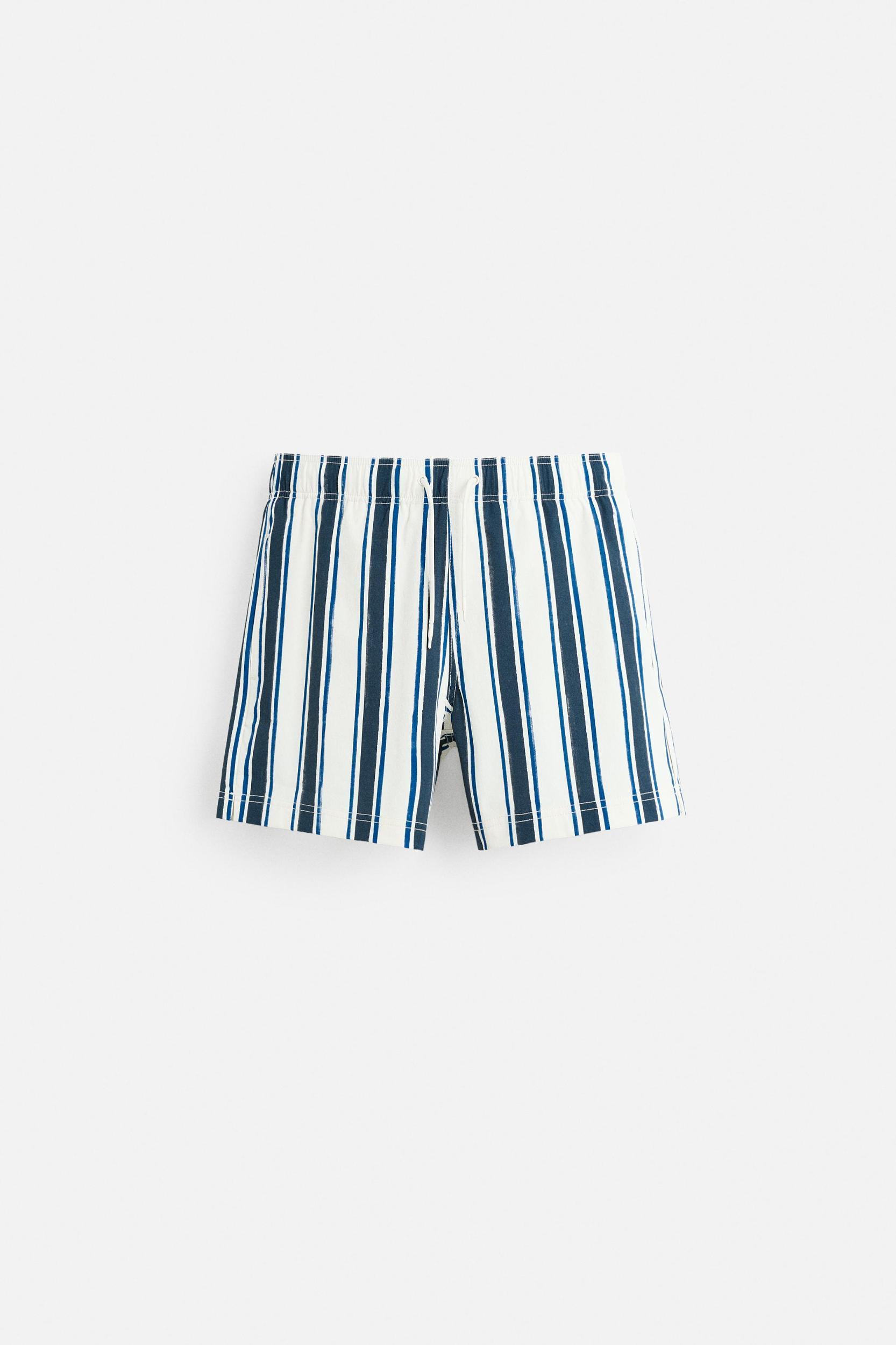 STRIPED MID-LENGTH SWIMSUIT Product Image