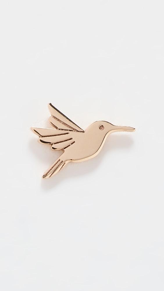 Zoe Chicco 14k Gold Single Itty Bitty Hummingbird Stud Earring | Shopbop Product Image